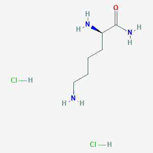 Chemical structure of H-D-Lys-NH₂ · 2 HCl
