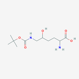 Chemical structure of H-DL-δ-Hydroxy-DL-Lys(Boc)-OH