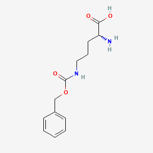 Chemical structure of H-D-Orn(Z)-OH