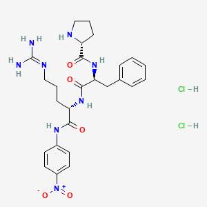 Chemical structure of H-D-Pro-Phe-Arg-pNA · 2 HCl