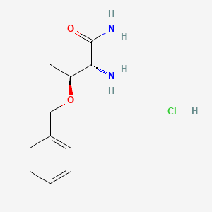 Chemical structure of H-D-Thr(bzl)-NH2 hcl