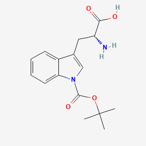 Chemical structure of H-D-Trp(Boc)-OH
