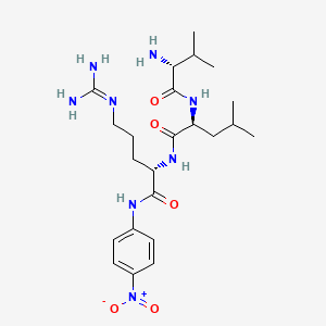 Chemical structure of H-D-Val-Leu-Arg-pNA · 2 AcOH