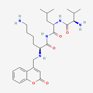 Chemical structure of H-D-Val-Leu-Lys-AMC