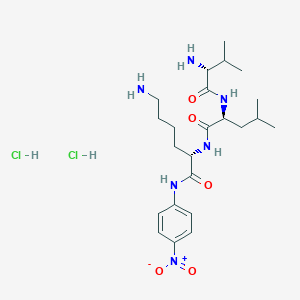 Chemical structure of H-D-Val-Leu-Lys-pNA · 2 HCl