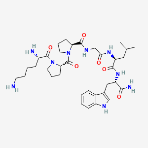 Chemical structure of He-LWamide II