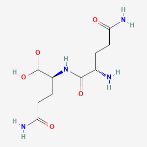 Chemical structure of H-Gln-Gln-OH