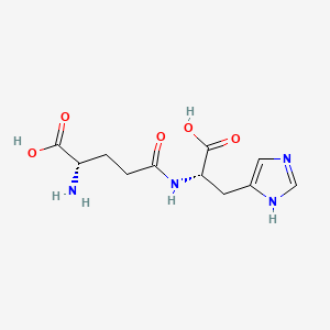 Chemical structure of H-Glu(His-OH)-OH