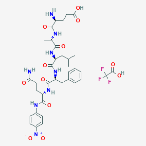 Chemical structure of H-Glu-Ala-Leu-Phe-Gln-pNA