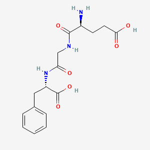 Chemical structure of H-Glu-Gly-Phe-OH