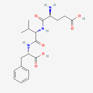 Chemical structure of H-Glu-Val-Phe-OH