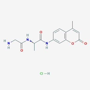 Chemical structure of H-Gly-Ala-AMC · HCl