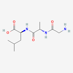 Chemical structure of H-Gly-Ala-Leu-OH