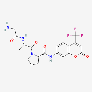 Chemical structure of H-Gly-Ala-Pro-AFC