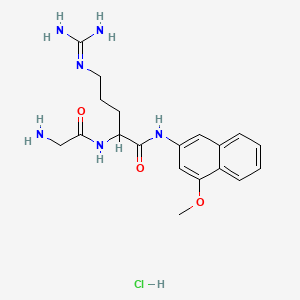 Chemical structure of H-Gly-Arg-4MβNA · 2 HCl