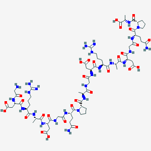 Chemical structure of H-Gly-Asp-Arg-Ala-Asp-Gly-Gln-Pro-Ala-Gly-Asp-Arg-Ala-Asp-Gly-Gln-Pro-Ala-OH