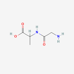 Chemical structure of H-Gly-DL-Ala-OH
