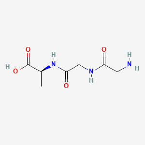 Chemical structure of H-Gly-Gly-Ala-OH