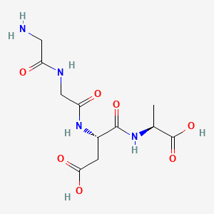Chemical structure of H-Gly-Gly-Asp-Ala-OH