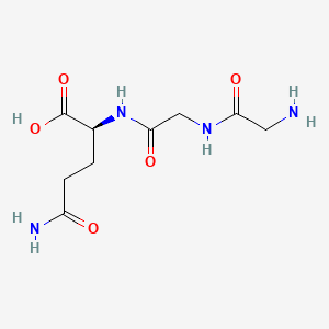 Chemical structure of H-Gly-Gly-Gln-OH