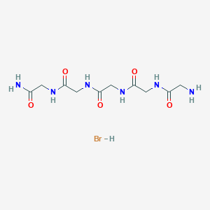 Chemical structure of h-Gly-gly-gly-gly-gly-nh2 hbr