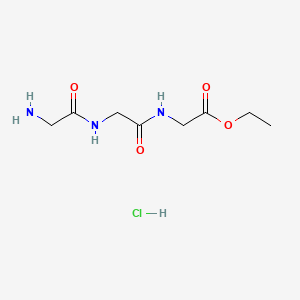 Chemical structure of H-Gly-Gly-Gly-OEt · HCl