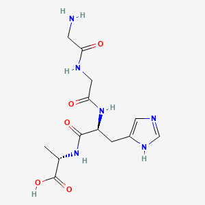 Chemical structure of H-Gly-Gly-His-Ala-OH