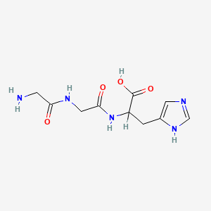 Chemical structure of H-Gly-Gly-His-OH