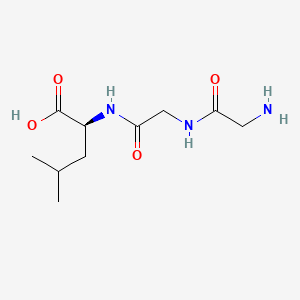 Chemical structure of H-Gly-Gly-Leu-OH