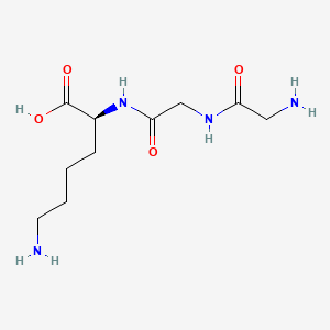 Chemical structure of H-Gly-Gly-Lys-OH