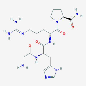 Chemical structure of H-Gly-His-Arg-Pro-NH₂