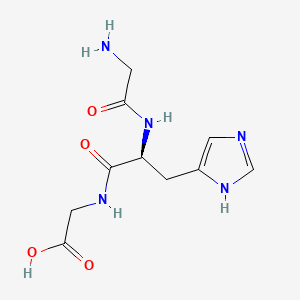 Chemical structure of H-Gly-His-Gly-OH
