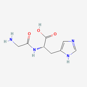 Chemical structure of H-Gly-His-OH