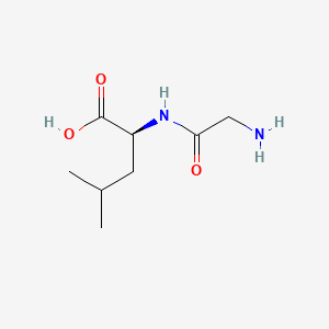 Chemical structure of H-Gly-Leu-OH