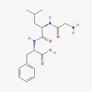 Chemical structure of H-Gly-Leu-Phe-OH