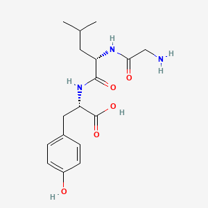 Chemical structure of H-Gly-Leu-Tyr-OH