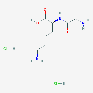 Chemical structure of H-Gly-Lys-OH · HCl