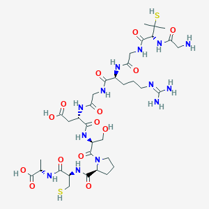 Chemical structure of H-Gly-Pen-Gly-Arg-Gly-Asp-Ser-Pro-Cys-Ala-OH