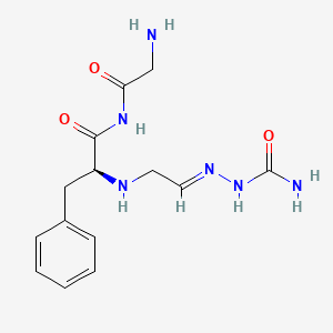 Chemical structure of H-Gly-Phe-Gly-aldehyde semicarbazone
