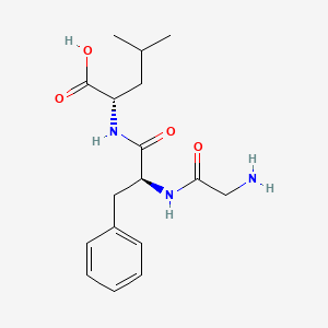 Chemical structure of H-Gly-Phe-Leu-OH