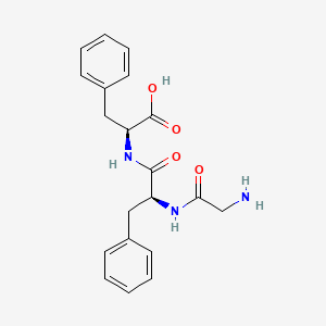 Chemical structure of H-Gly-Phe-Phe-OH