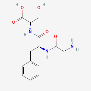 Chemical structure of H-Gly-Phe-Ser-OH