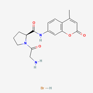 Chemical structure of H-Gly-Pro-AMC · HBr