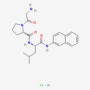 Chemical structure of H-Gly-Pro-Leu-βNA · HCl