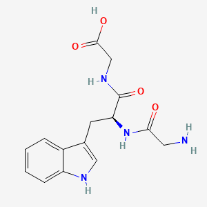 Chemical structure of H-Gly-Trp-Gly-OH