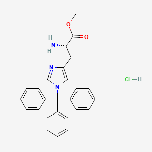 Chemical structure of h-His(trt)-ome.hcl