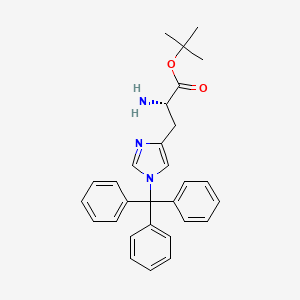 Chemical structure of H-His(1-Trt)-OtBu