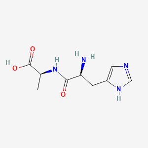 Chemical structure of H-His-Ala-OH