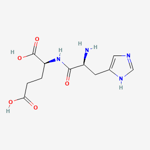 Chemical structure of H-His-Glu-OH