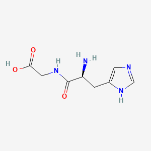 Chemical structure of H-His-Gly-OH